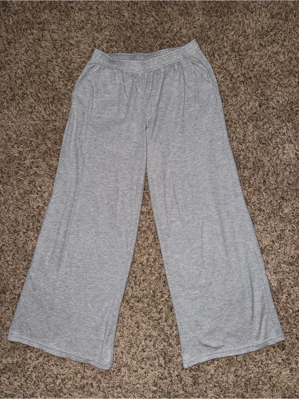 shosho Light Gray Wide-Leg Lounge Pants